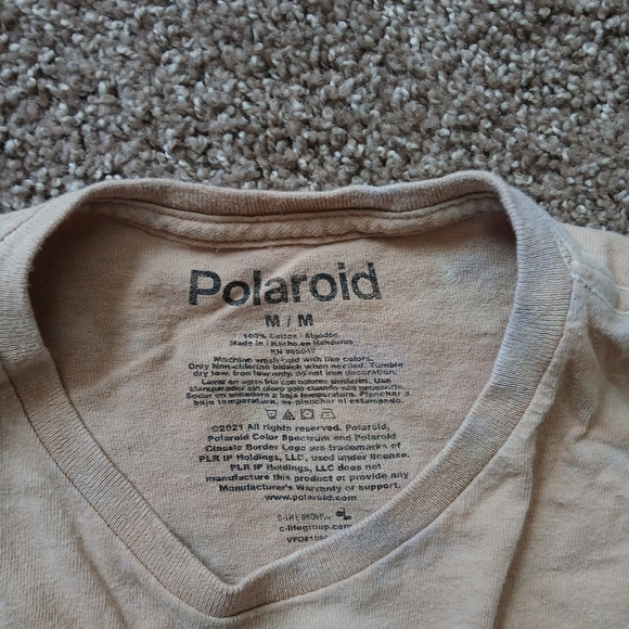 🧚‍♀️Polaroid Floral Photo Tie Dye Cropped Graphic Tee - Picture 3 of 4